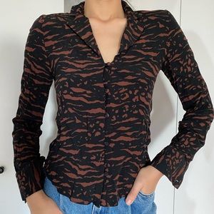 &other stories animal prints blouse